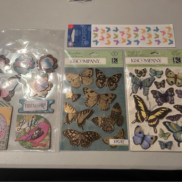 Butterfly and Bird Sticker Set - Multicolor - Picture 1 of 4